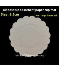 In Stock 7-10cm Hotel Supplies Disposable Absorbent Paper Coasters Pure White Round Embossed Ashtray Paper Pad