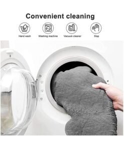 Alternative view of Arabest Bean Bag Chairs，Giant Bean Bag Chair for Adults，6ft Big Bean Bag Cover Comfy Bean Bag Bed (No Filler, Cover only) Fluffy Lazy Sofa (Snow Red, 6ft(150*75cm))