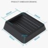 Furniture Wheels Caster Cups, Non-Slip Rubber Bed Frame Stopper Floor Protector for Any Furniture with Wheels - 4 Pack (Black)