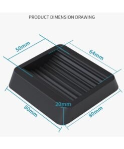 Furniture Wheels Caster Cups, Non-Slip Rubber Bed Frame Stopper Floor Protector for Any Furniture with Wheels - 4 Pack (Black)