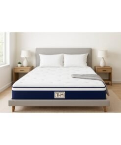 The Home Mart Home Mart 25 CM Double Hybrid Mattress 120x200 cm | Medium Firm Memory Foam & Pocket Coil Spring Mattress | Pressure Relief | Durable Support | Cooling Comfort | Restful Sleep - Image 3