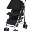 Bumble & Bird Baby Stroller for Newborns, Lightweight Travel Stroller with 5-Position Recline, Large Storage Basket & Front Suspension, Suitable from Birth to Toddler (Black)