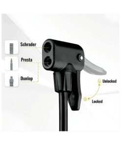 Cool Baby Style Bike Floor Pump with Pressure Gauge, Bicycle Pump Pump with 160 PSI High Pressure, Fits Schrader and Presta Valves - Image 4