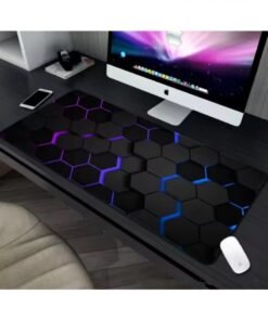 WAOKN Large Gaming Mouse Pad L Non-Slip Mouse Pad Large Keyboard Mouse Pad Desk Pad with Stitched Edge Leather Surface Waterproof Layer Mouse Pad ultra-high speed precise positioning and smooth operation, suitable for gamers, office and home
