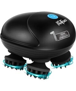 Dr Physio Head and Scalp Massager 1036 , Rechargeable Electric Head Massager for Body Pain Relief, Stress Relief, Hair Growth, Deep Clean & Relaxation, 96 Silicon Kneading Points with Detachable Head