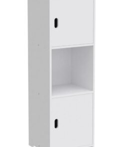 Alternative view of LINGWEI Bathroom Shelf - Bathroom Corner Shelf - 25x80x22cm - Bathroom Storage Cabinet woth Double Door White