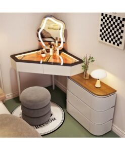 keke Elegant and Efficient Smart Dressing Table for Contemporary Living Spaces with LED Mirror
