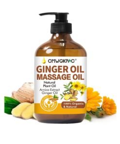 CMWGKBC Ginger Oil,Ginger Massage Oil for Lymphatic Drainage,Arnica Oil,100% Natural Massage Oil with Grape Seed Oil Arnica Extract,Vitamin E Oil and Ginger Oil-Warming and Relaxing