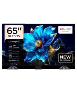 TCL Television 65 Inch Smart TV 4K QLED Colorful Quantum Crystal HDR 10+ Gaming Google TV, ONKYO 2.1 Hi-Fi, Dolby Atmos, DTS Virtual X, Voice Control, Game Master, (2025 Model) 65P7K Black