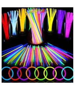 100 PCS Glow Sticks Bulk Party Supplies 8 Inch Glowsticks with Connectors,Glow in the Dark Light Up Sticks Party Favors Decorations