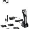 MOSER Chrom2Style Professional Cordless Hair Clipper For Men (Made In Germany) | Diamond Blade With Quick Change System | 120 Min Run Time And 6 Attachment Combs (1877-0150) Black/Silver