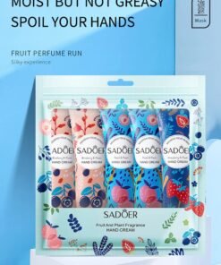 SADOER Hand Cream Gift Set for Women | Natural Plant Fragrance | Niacinamide-Infused Moisturizing Hand Care Cream | Travel-Sized Tubes for On-the-Go Use-5 Pack