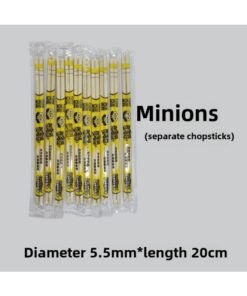 Disposable Chopsticks Lengthened Bold Hotel Commercial Bamboo Chopsticks Tableware Fast Food Takeaway Packaging Independent Packaging Wholesale-Color:Minions [separate Chopsticks]]