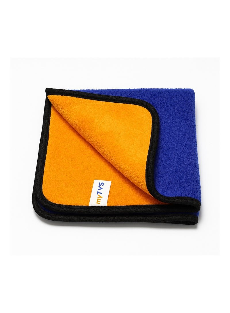 myTVS Microfiber Cleaning Cloth Super Absorbent, Extra Thick, Dual-Sided 800 GSM | 40x40 CM | Scratch-Free Detailing, Polishing & Washing for Car, Bike, and Home Cleaning