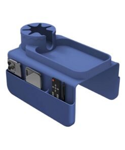 Silicone Couch Armrest Tray with Side Pockets Anti Slip Sofa Coaster Arm Chair Cup Holder Waterproof Beverage Coffee Cup Coaster for Home Living Room Snacks Remote Organizer