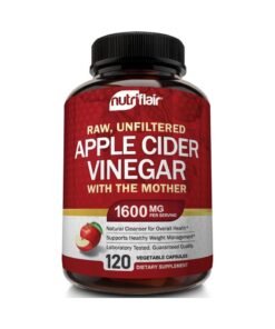 NutriFlair Apple cider vinegar capsules for weight loss 1600mg 120 capsules