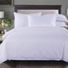 Thickened Stripesd Hotel Bedding Pure White Satin Quilt Cover Farmhouse B&B Hotel Single Quilt Cover-Color:Twill Thickened 120x150cm Children's Quilt Cover
