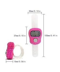 HY 4 Pcs Finger Counters - 5 Digital LED Electronic Finger Counter, Mechanical Manual Clicker Number Lap Tracker Tally Counter with Bling Design Mini Ring Stick Counter Multicolour - Image 2
