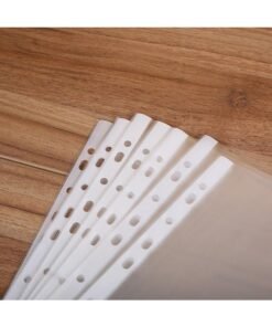 MOMENT A4 Transparent File, 100 Pcs Clear Plastic Folder Punched Pockets For Filing Paper & Documents, A4-Size