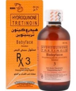 RDL Hydroquinone Tretinoin Babyface Solution RX3 Anti-Acne Depigmenting Agent 60 ML