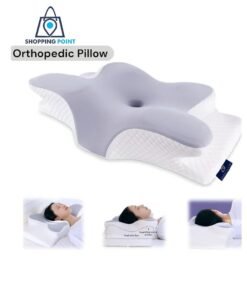 Shopping Point Cervical Pillow Neck Pillow for Pain Relief Sleeping, Orthopedic Contour Memory Foam Pillows for Bed with Cooling Pillow Covers, Adjustable Ergonomic Pillows for Back Stomach Side Sleeper