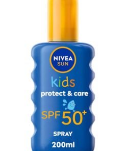 NIVEA SUN Kids Sunscreen Spray, Protect & Care, SPF 50+, 5in1 Skin Protection, Very High and Immediate UVA & UVB Protection, Extra Water Resistant, 200ml
