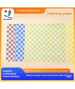 Supply Grassin Disposable Dining Plate Cushion Paper Oil-proof Hotel Tray Oil-proof Paper Multi-specification Style Optional-Specifications:380*280/100pcs (printing)