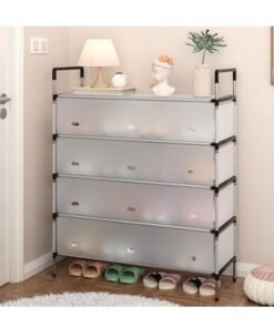 Arabest 5 Tiers Shoe Rack Organizer Capacity 20 Pairs Large Tall Shoe Storage for Closet Entryway with Dust Cover Holder Space Saving Small Shoe Shelf Multifunctional Rack in Different Combinations