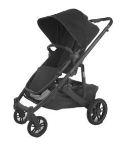 UPPAbaby Cruz V2 Stroller, Carbon Frame with Black Leather Trim, Infant and Toddler up to 22 kg, UPF 50+ Canopy, Reversible Seat and Easy Fold Design, Jake Charcoal