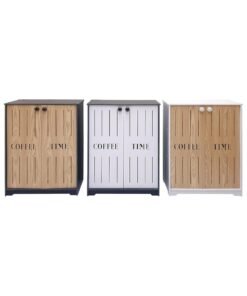 TPGP Coffee Table for Living Room, Office, Kitchen Coffee Corner, Coffee Cabinet with Storage Spaces Surface for Coffee Machine and Accessories, Suitable for Living Room or Kitchen (Black And Brown) - Image 3