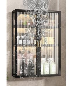 Alternative view of 3 Tier Bathroom storage Cabinet, Kitchen Shelf Wall Mounted Storage Cabinet, Toilet Storage Organizer Space Saver with Clear Door for Bedroom Bathroom Living Room and Kitchen (2 Door)