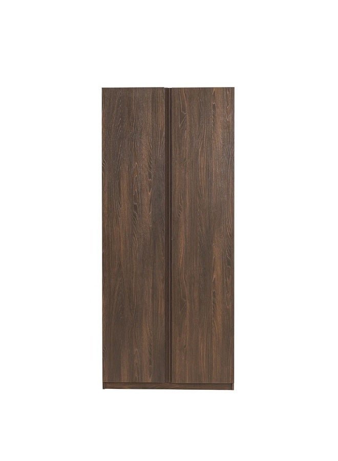 Infinity 2 Door Wardrobe With Shelves | Modular Wardrobe | Modern Design Storage For Bedroom L100xW59xH230cm - D.Walnut