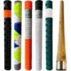 LIVOX ® Premium Cricket Bat Handle Rubber 5 Grips for Enhanced Performance With Better Shock Absorption And 1 Wooden Gripper Cone (pack of 6) (DYNAMIC TEXTURE)