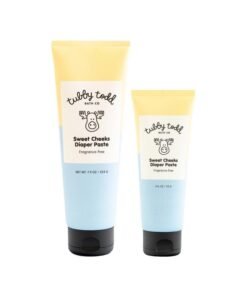 TUBBY TODD Sweet Cheeks Diaper Paste - Diaper Rash Cream with 14% Zinc Oxide - Hypoallergenic - For Soothing and Protecting Sensitive Skin - 2 Pack, 4oz & 7.9oz