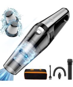 Wireless Car Vacuum Cleaner,Car Vacuum  High Power 6000Pa, Small 12V Handheld Vacuum with LED Light, Deep Detailing Cleaning Kit of Car Interior