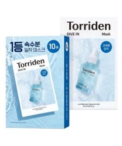 Torriden DIVE IN Hyaluronic Acid Facial Mask (10 sheets) | Extra Moisturizing Care | Hyaluronic Acid, Panthenol, Allantoin | Korean Face Mask