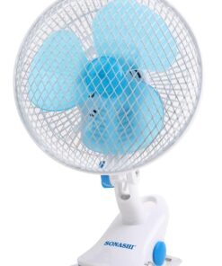 SONASHI 8 Inch 3-In-1 Clip, Desk And Wall Fan 35W SF-8008N Blue/White