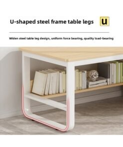 Alissa Modern Large Wooden Desk 140cm – Home Office Computer Table with 3 Storage Drawers, Spacious Study and Writing Workstation - Image 3