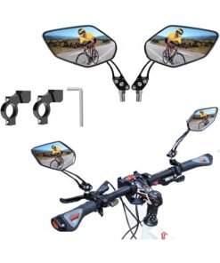 DUNISO Pack of 2 Bicycle Mirrors,Bicycle Rearview Mirror,360 rotatable folding bicycle mirror, Suitable for Bicycles, Electric Bikes, Mountain Bikes