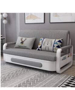 WENBO Pull Out Sofa Double Bed Multifunction Couch Bed Modern Style Sofa Bed Chair For Living & Bed Room (Grey)-1.58m