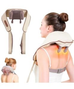 DubaiGallery Massage for Neck and Shoulder with Heat Shiatsu Neck and Back Massagers Electric Shoulder Massagers with Heat 5D Kneading Deep Tissue Massage Super Large Massage Head