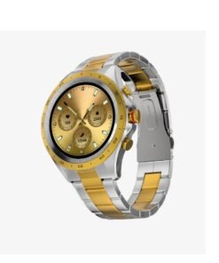 Fire-Boltt Solace BSW155 Luxury Stainless Steel Smart Watch – 1.32” HD Display, Bluetooth Calling & 360° Health Monitoring (Gold & Silver)