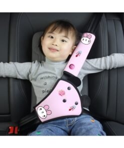 DOOKOO Children Car Seat Belt Adjuster＆Covers, Kids Seatbelt Cover Pads for Neck Support, Toddler Safety Shoulder Positioner, Head-Rest Seatbelt Pillow for Travel＆Driving, Set of 2