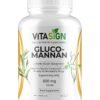 VITASIGN Premium Glucomannan 500mg, 90 Vegan Capsules – For weight management, Digestion and gut health