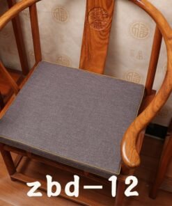 Solid Color Light Luxury New Chinese Style Sofa Sponge Seat Cushion Dining Chair Solid Wood Armchair Chair Sofa Deck