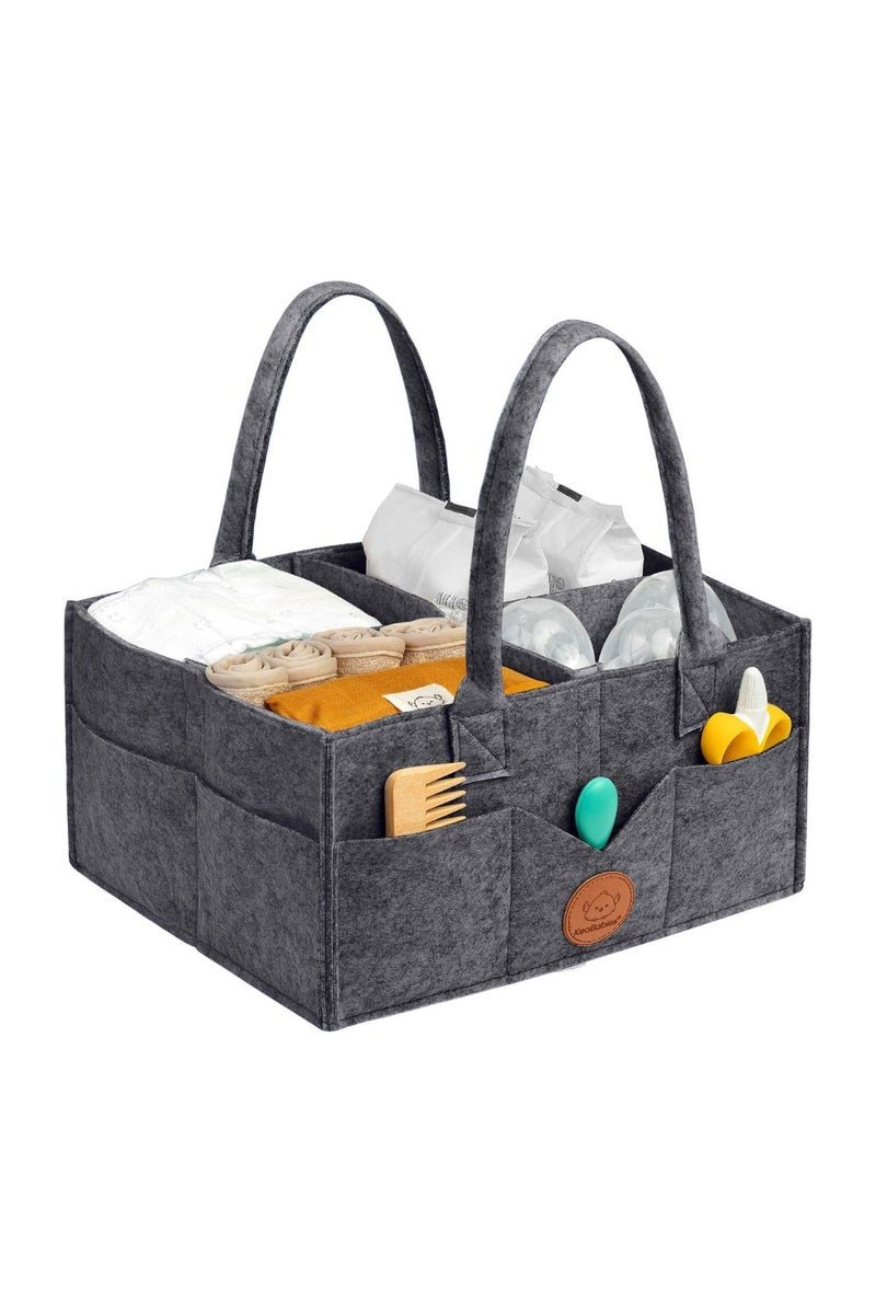 KeaBabies Original 2.0 Diaper Caddy (Mystic Gray)