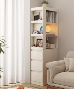 Alternative view of NKX Cabinet Storage inside Room & Office White Multifunctional 40*50*160cm