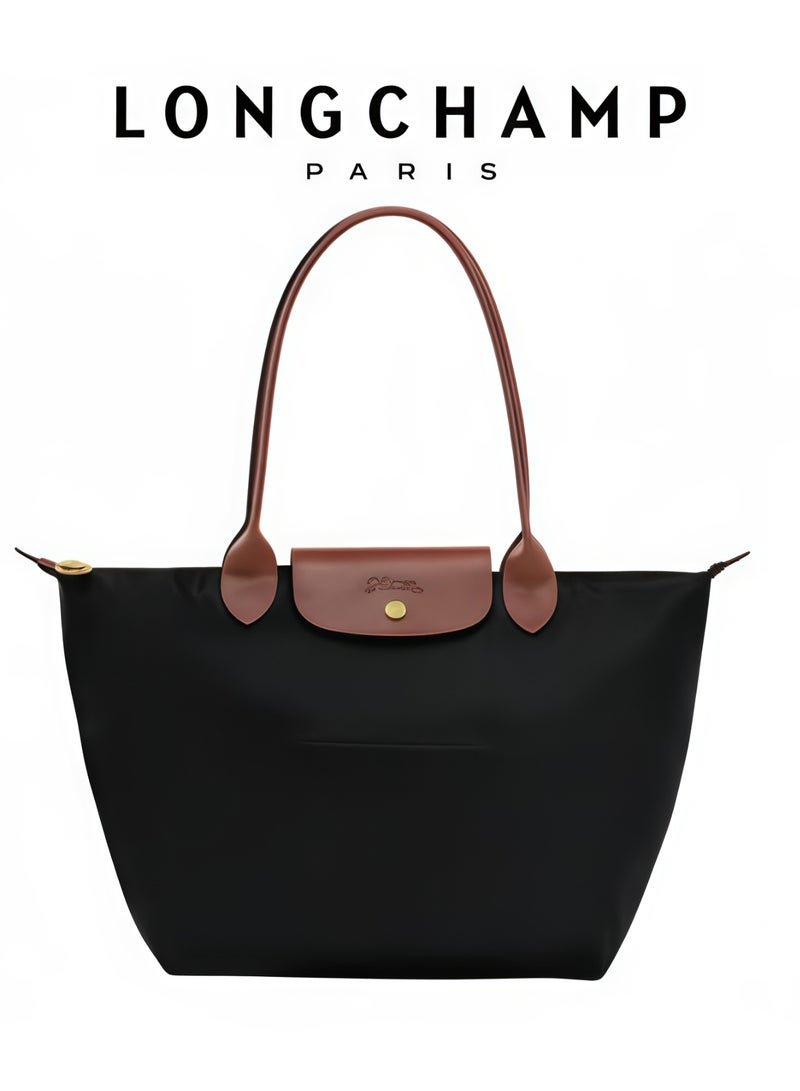 Longchamp Women's Medium Handbags, Tote Bags, Shoulder Bags, Forest Black Classic Style