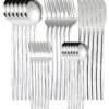 Betaoby 30 Piece Stainless Steel Knife Fork Spoon Full Set Silver for Home Office Restaurant Hotel, Include Spoons, Fork, Knife,Coffee spoon,Mirror Finish, Dishwasher Safe,Cutlery Set