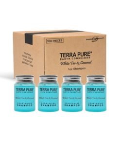 Terra Pure White Tea & Coconut Shampoo Travel Size Hotel Amenities 1 Oz. (Case Of 100)